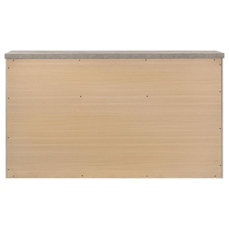 Nevado Farmhouse 7-Drawer Dresser Grey and Weathered Taupe