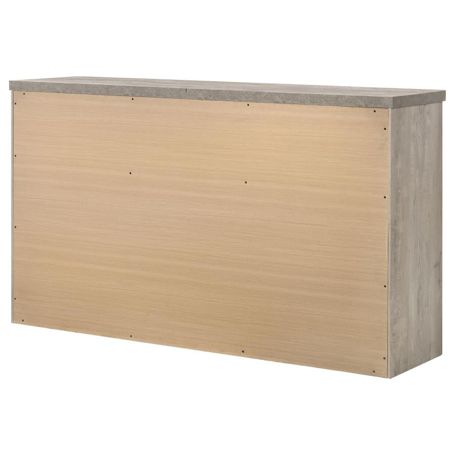 Nevado Farmhouse 7-Drawer Dresser Grey and Weathered Taupe