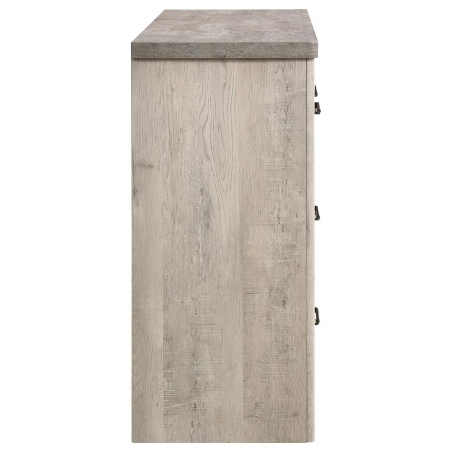 Nevado Farmhouse 7-Drawer Dresser Grey and Weathered Taupe