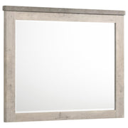 Nevado Farmhouse Beveled Dresser Mirror Grey and Weathered Taupe