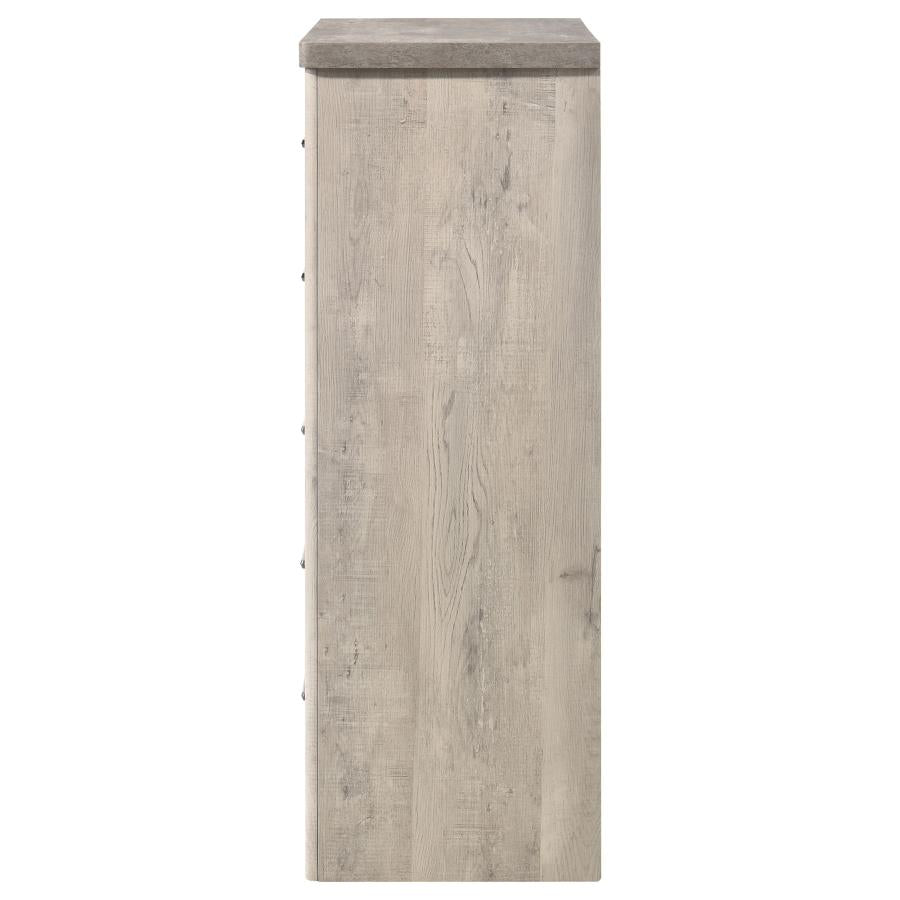 Nevado Farmhouse 5-Drawer Chest Grey and Weathered Taupe