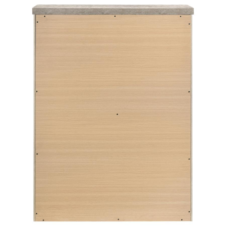 Nevado Farmhouse 5-Drawer Chest Grey and Weathered Taupe