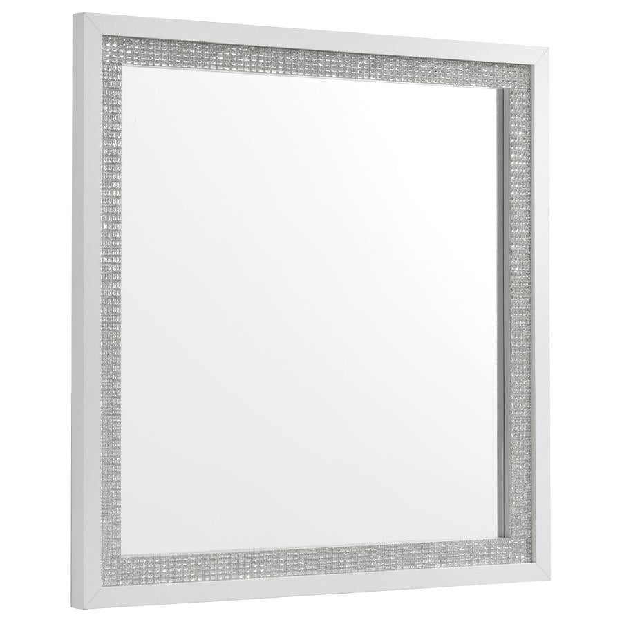Viana 5-Piece Touch-Control LED Queen Bedroom Set White High Gloss
