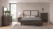 Farre 5-piece Eastern King Storage Bedroom Set Dark Brown