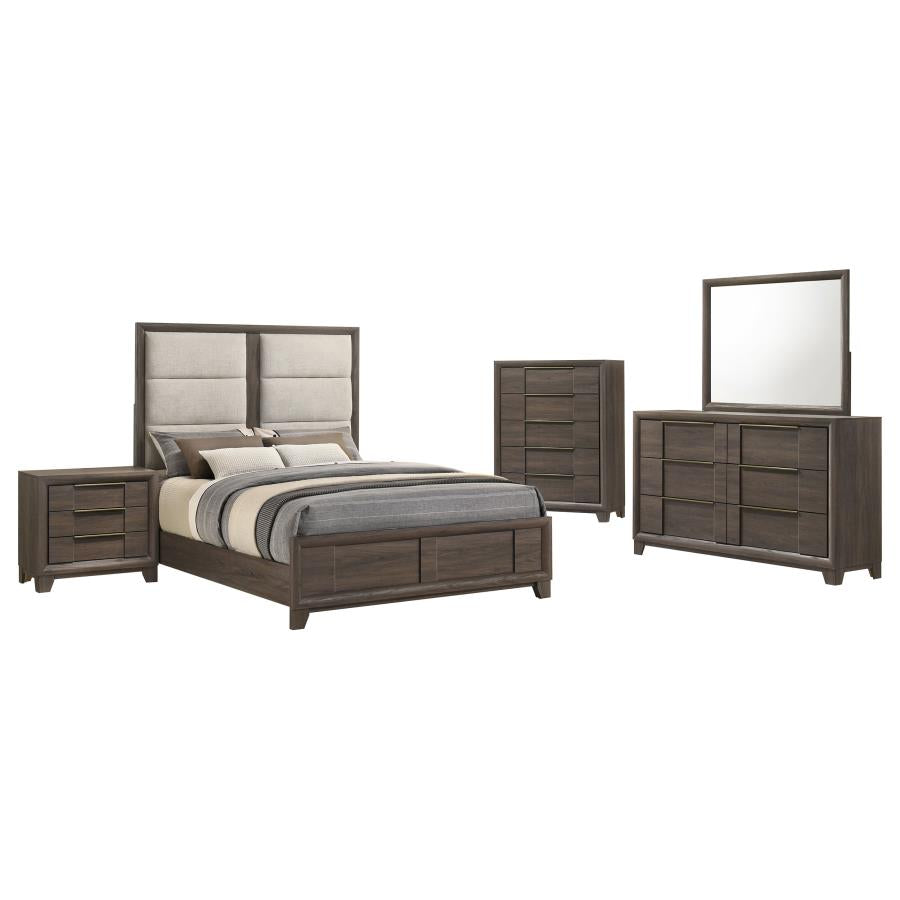 Farre 5-piece Eastern King Bedroom Set Dark Brown