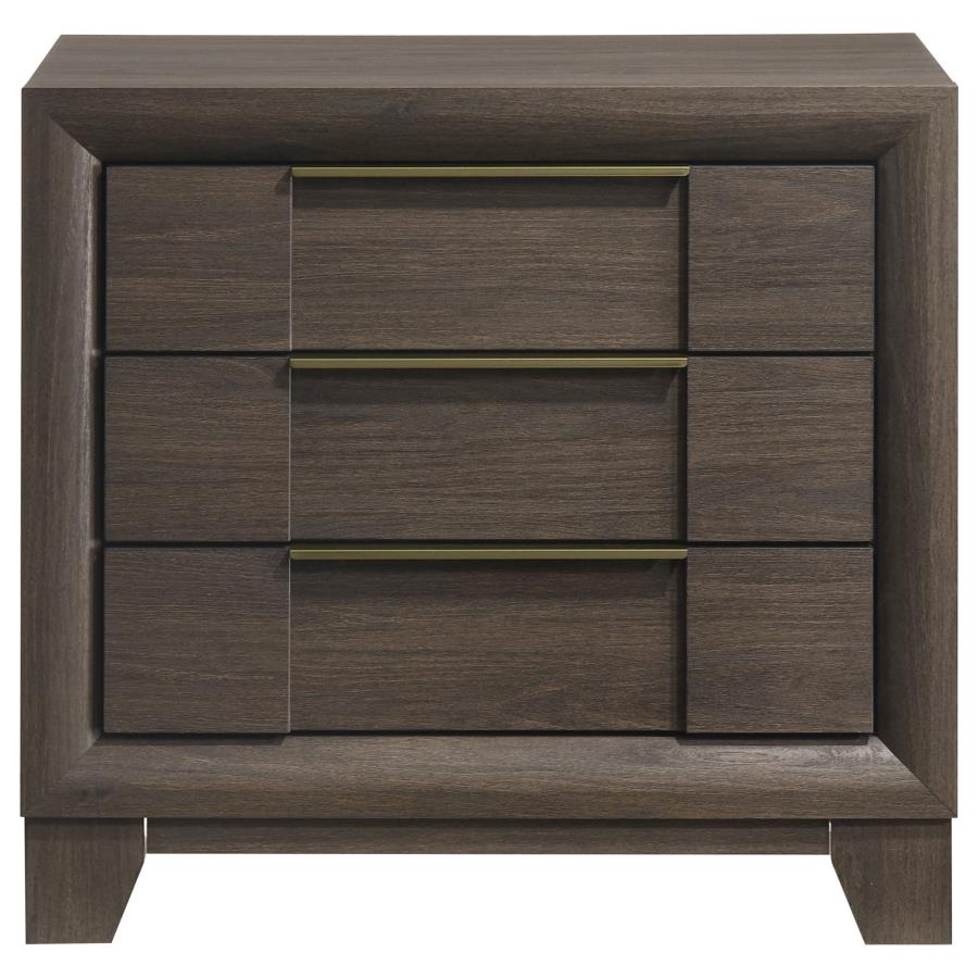 Farre 2-drawer Nightstand Bedside Table Dark Brown
