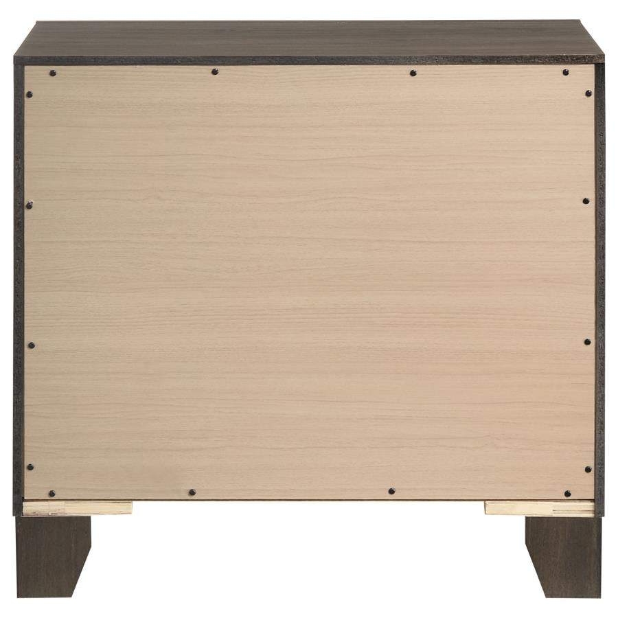 Farre 2-drawer Nightstand Bedside Table Dark Brown