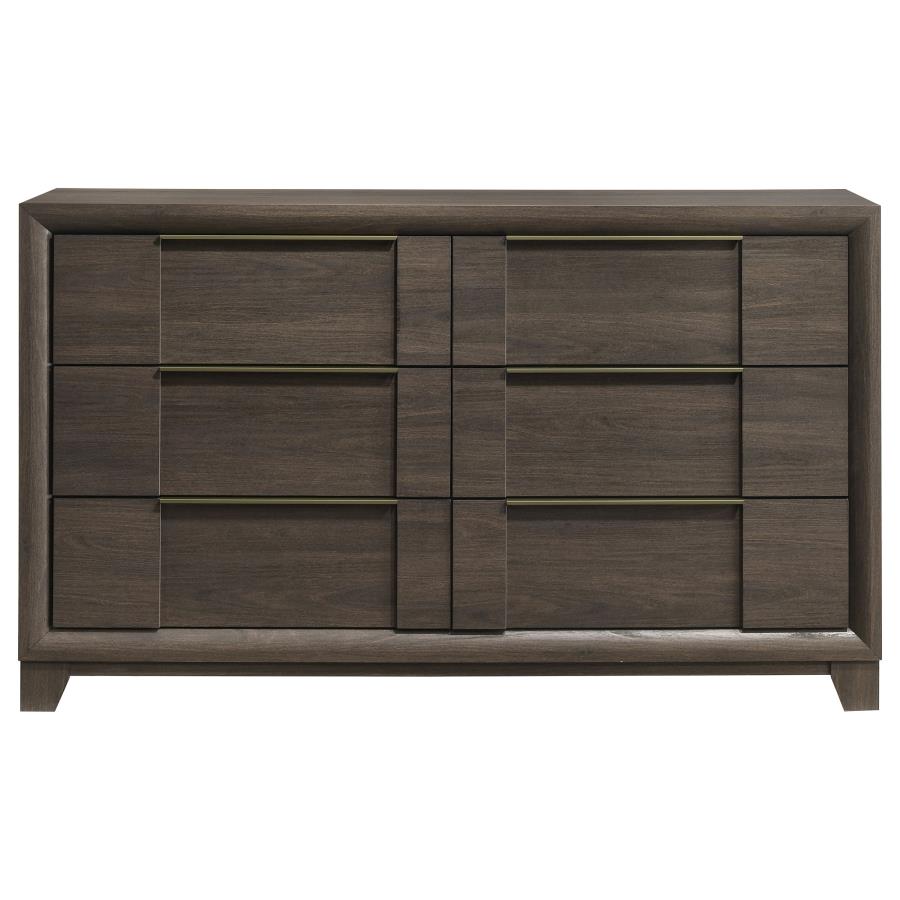 Farre 6-drawer Dresser Dark Brown