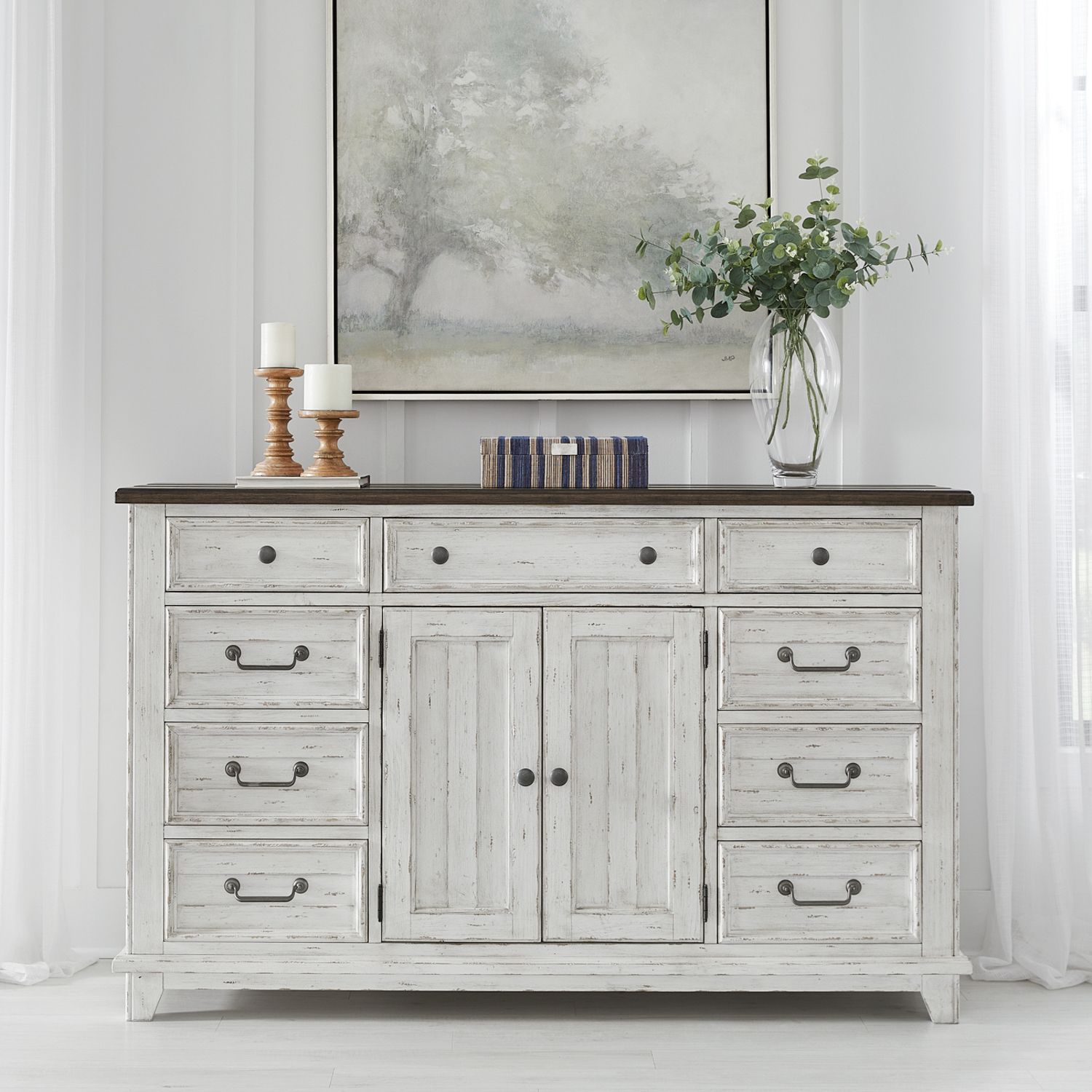 River Place 2 Door 9 Drawer Dresser