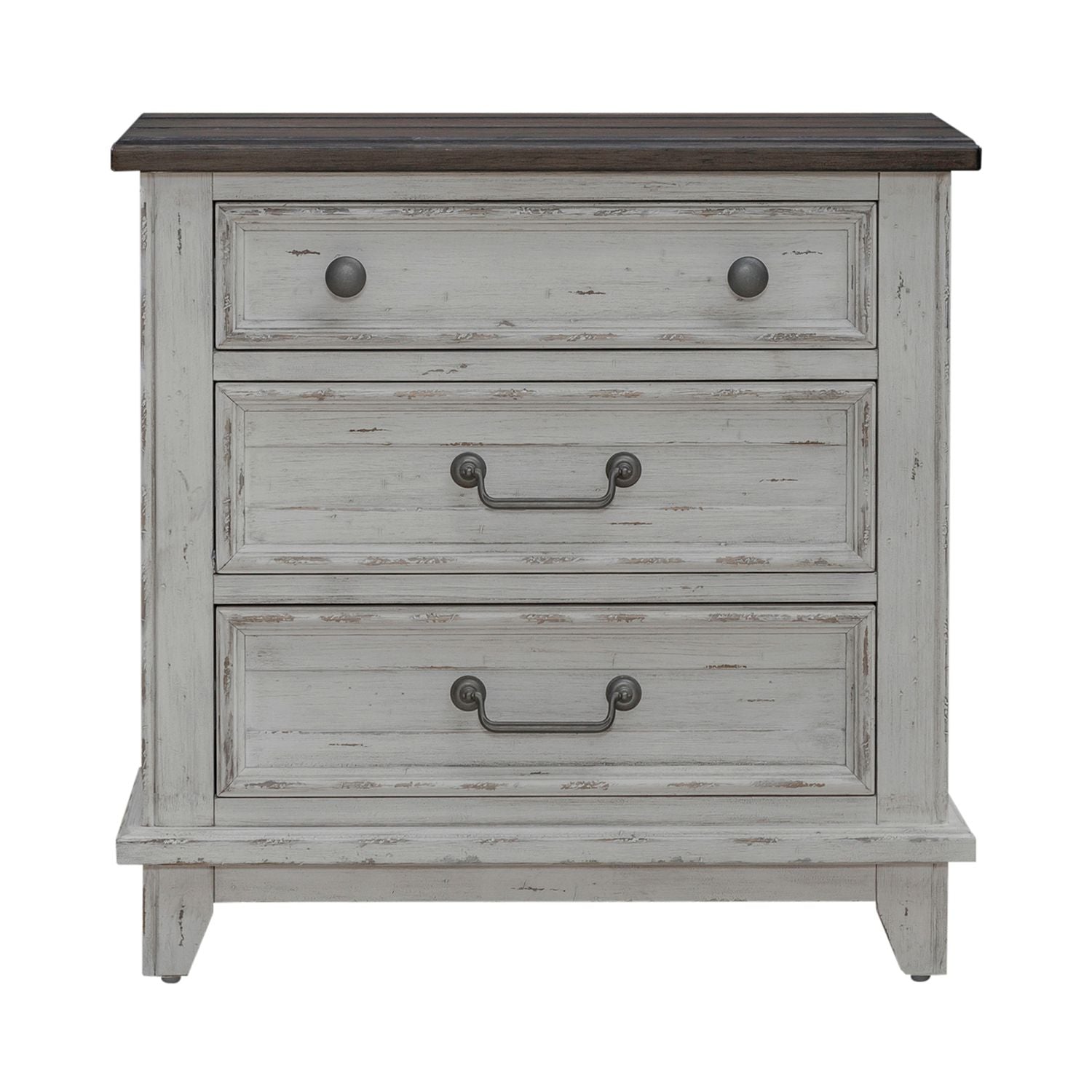 River Place 3 Drawer Nightstand with Charging Station