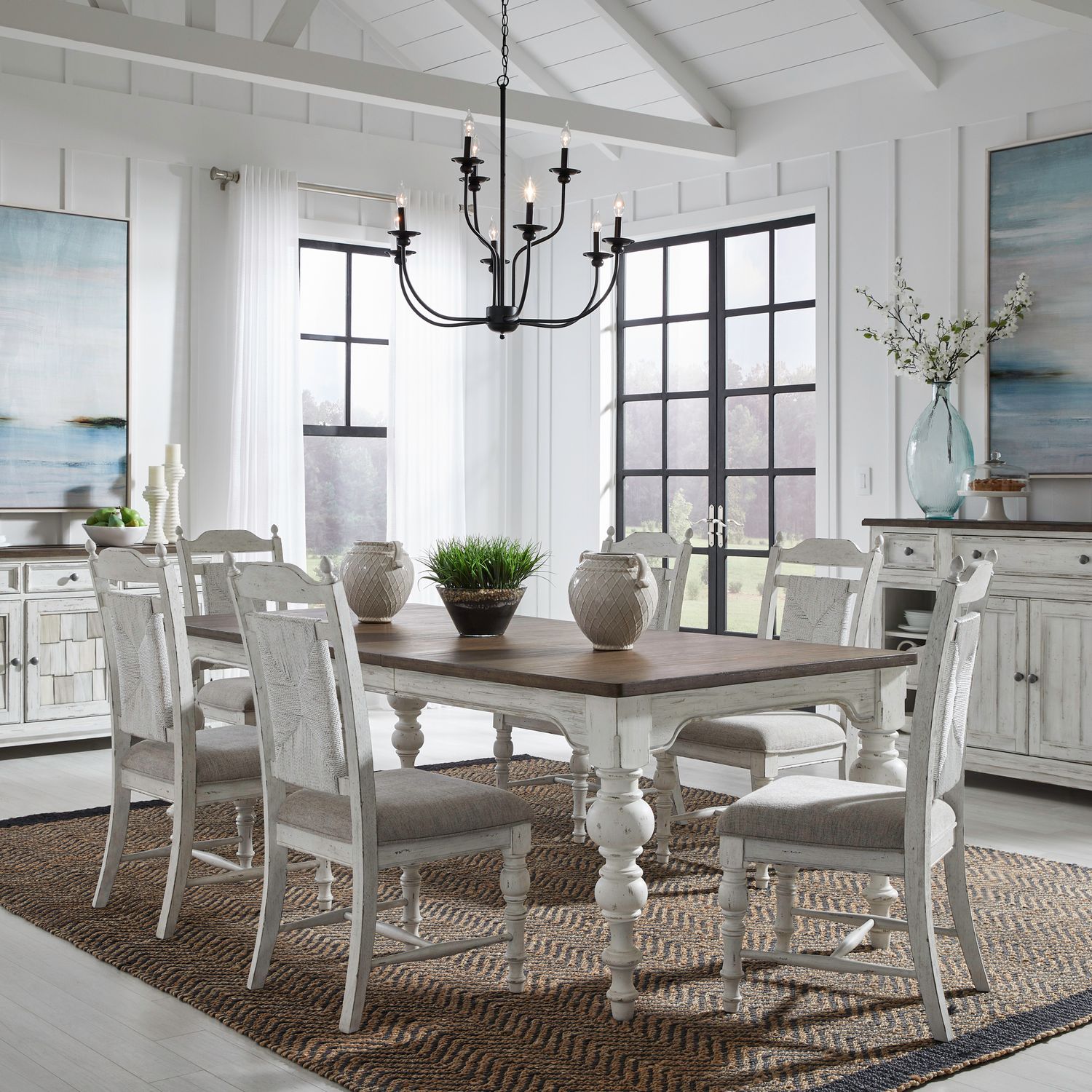 River Place 7 Piece Rectangular Table Set