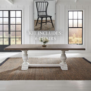 River Place Opt 7 Piece Trestle Table Set