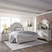 Magnolia Manor King California Panel Bed, Dresser & Mirror, Chest, Nightstand