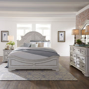 Magnolia Manor King Panel Bed, Dresser & Mirror, Nightstand