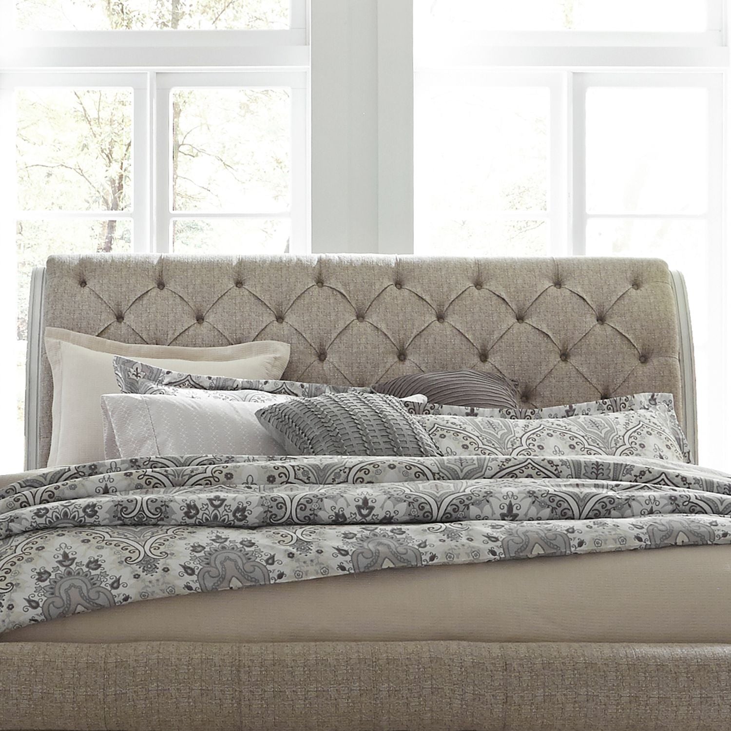 Magnolia Manor Queen Upholstery Sleigh Headboard