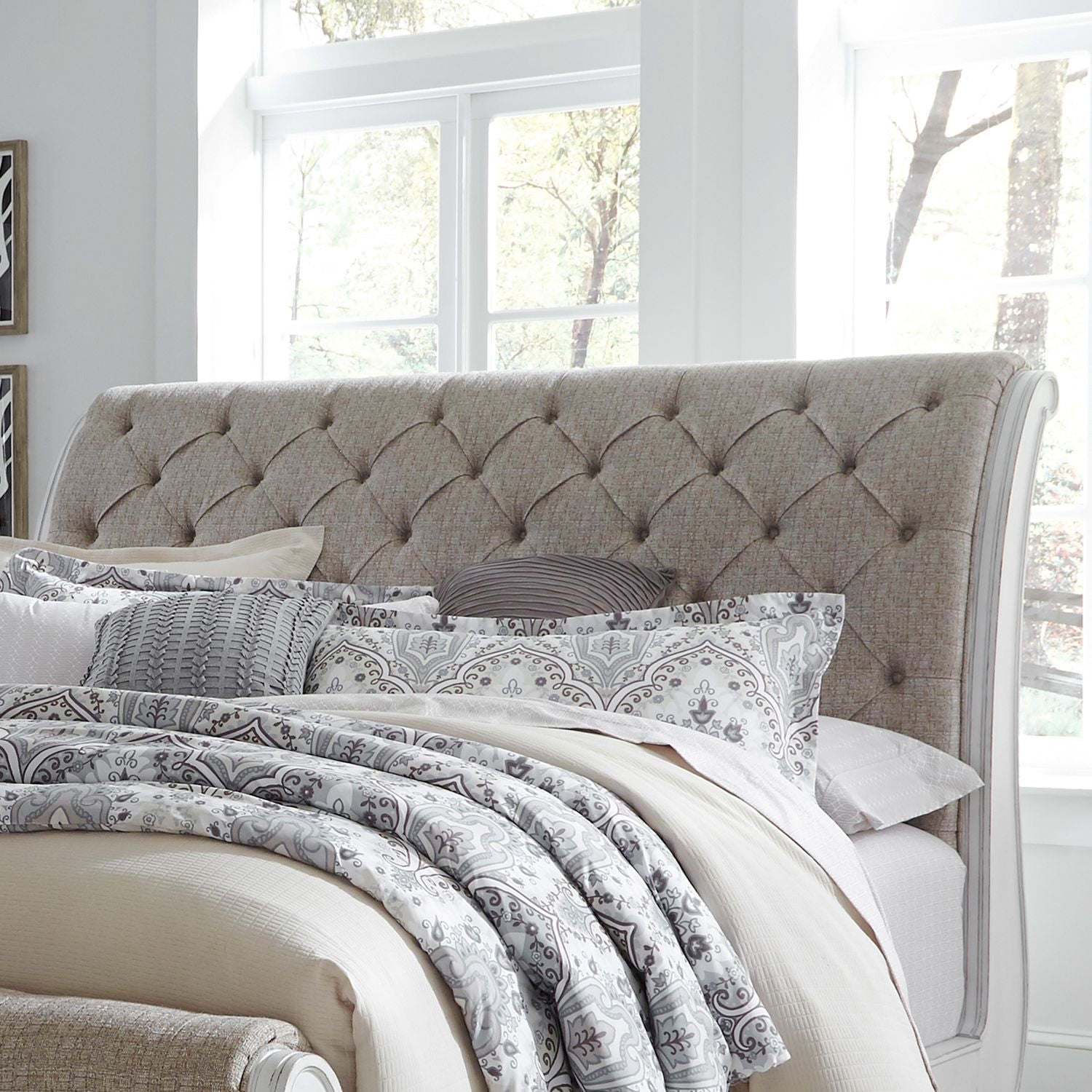 Magnolia Manor Queen Upholstery Sleigh Headboard