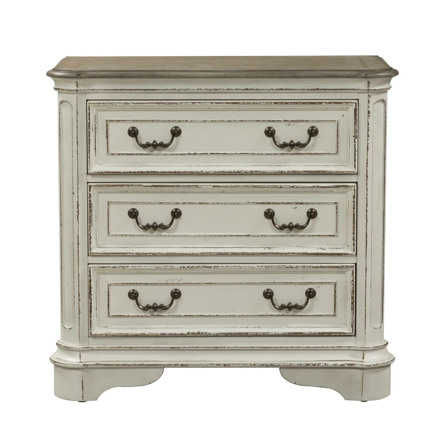Magnolia Manor 3 Drawer Bedside Chest with Charging Station