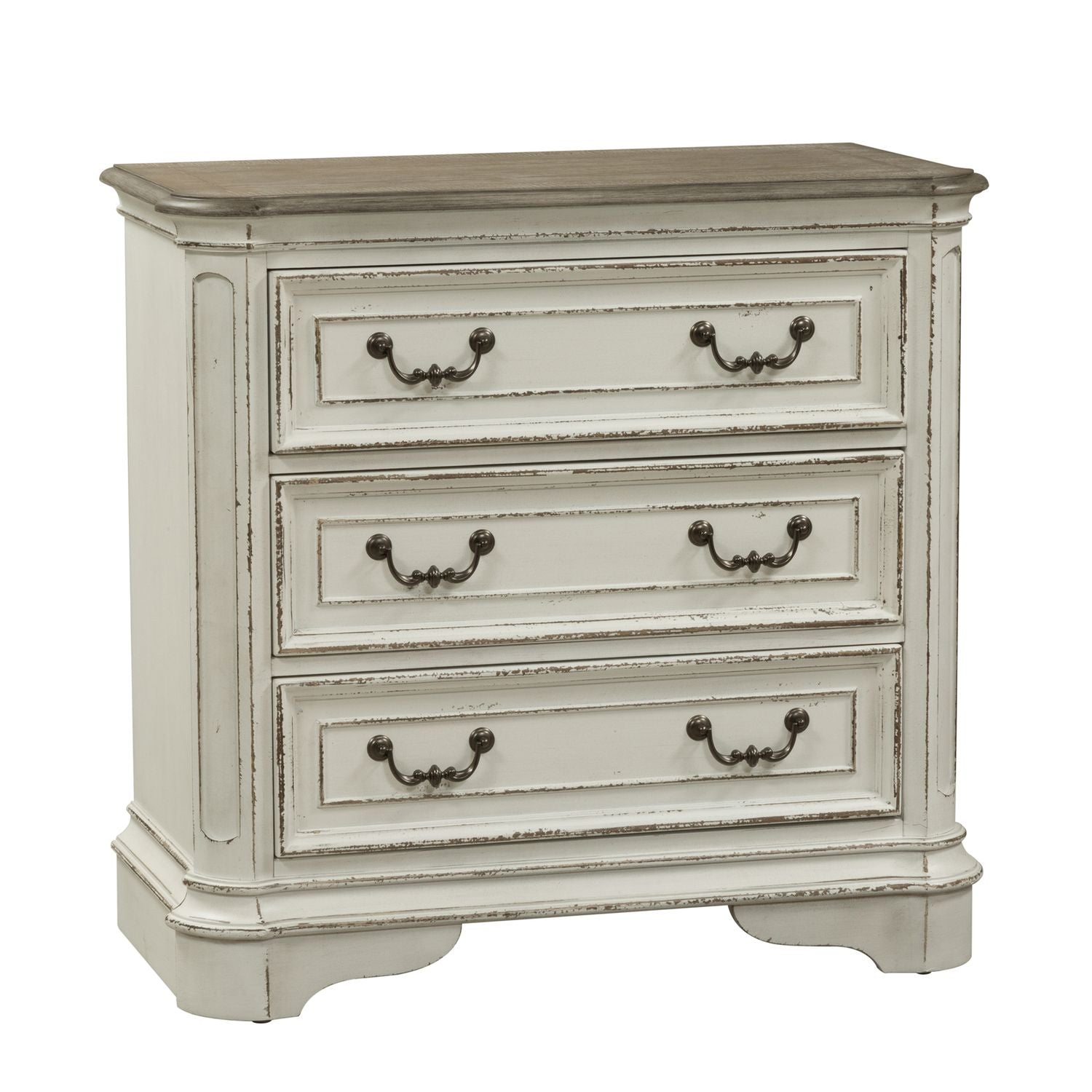 Magnolia Manor 3 Drawer Bedside Chest with Charging Station