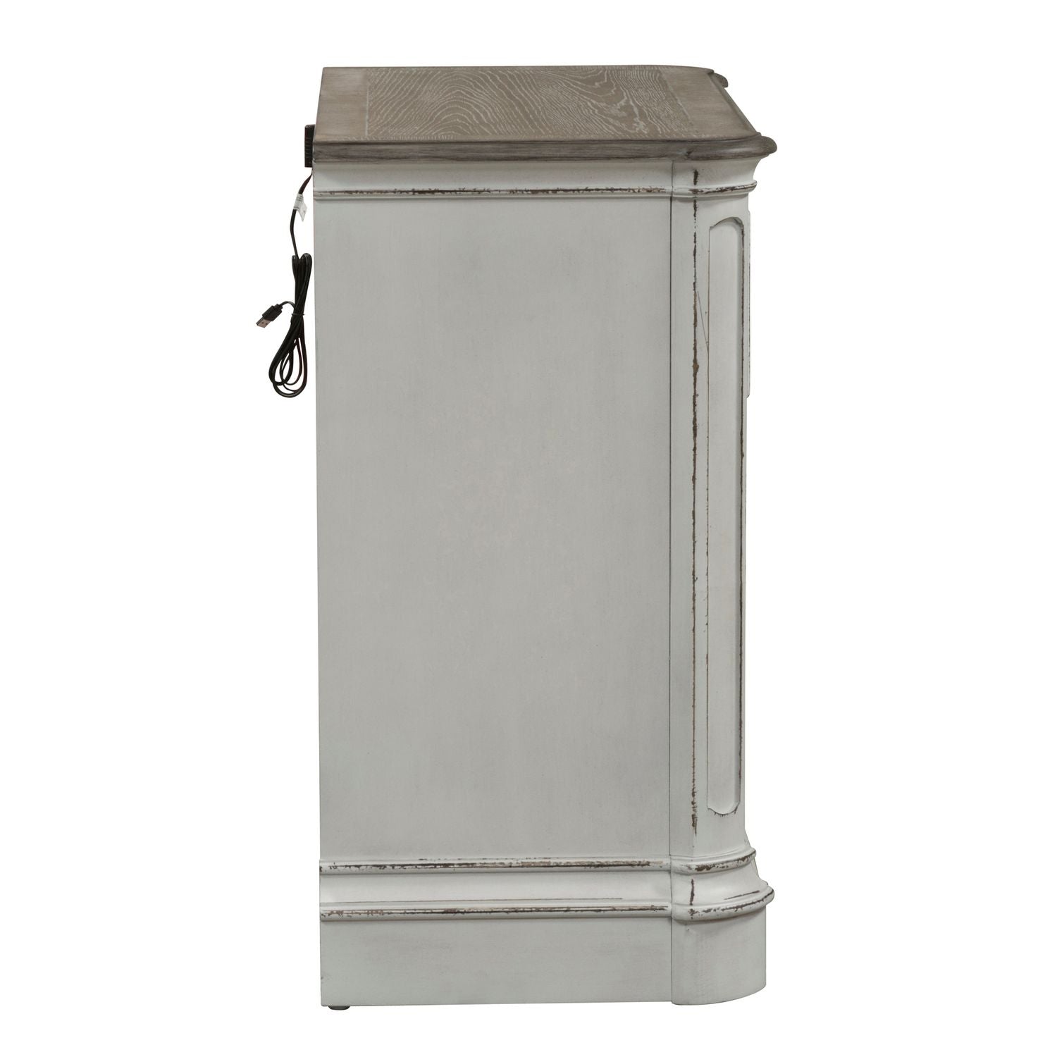 Magnolia Manor 3 Drawer Bedside Chest with Charging Station