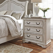 Magnolia Manor 3 Drawer Bedside Chest with Charging Station