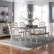Magnolia Manor 6 Piece Leg Table Set