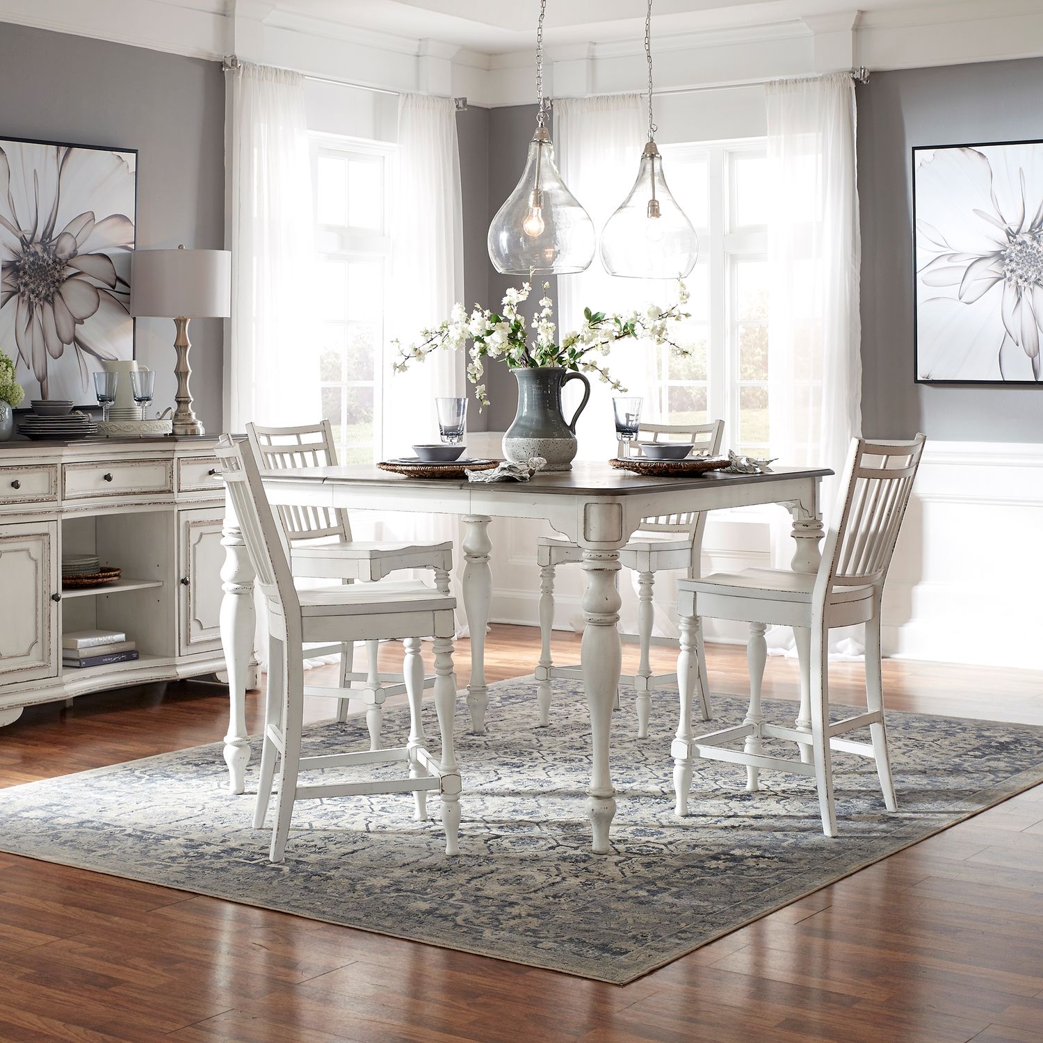 Magnolia Manor Opt 5 Piece Gathering Table Set