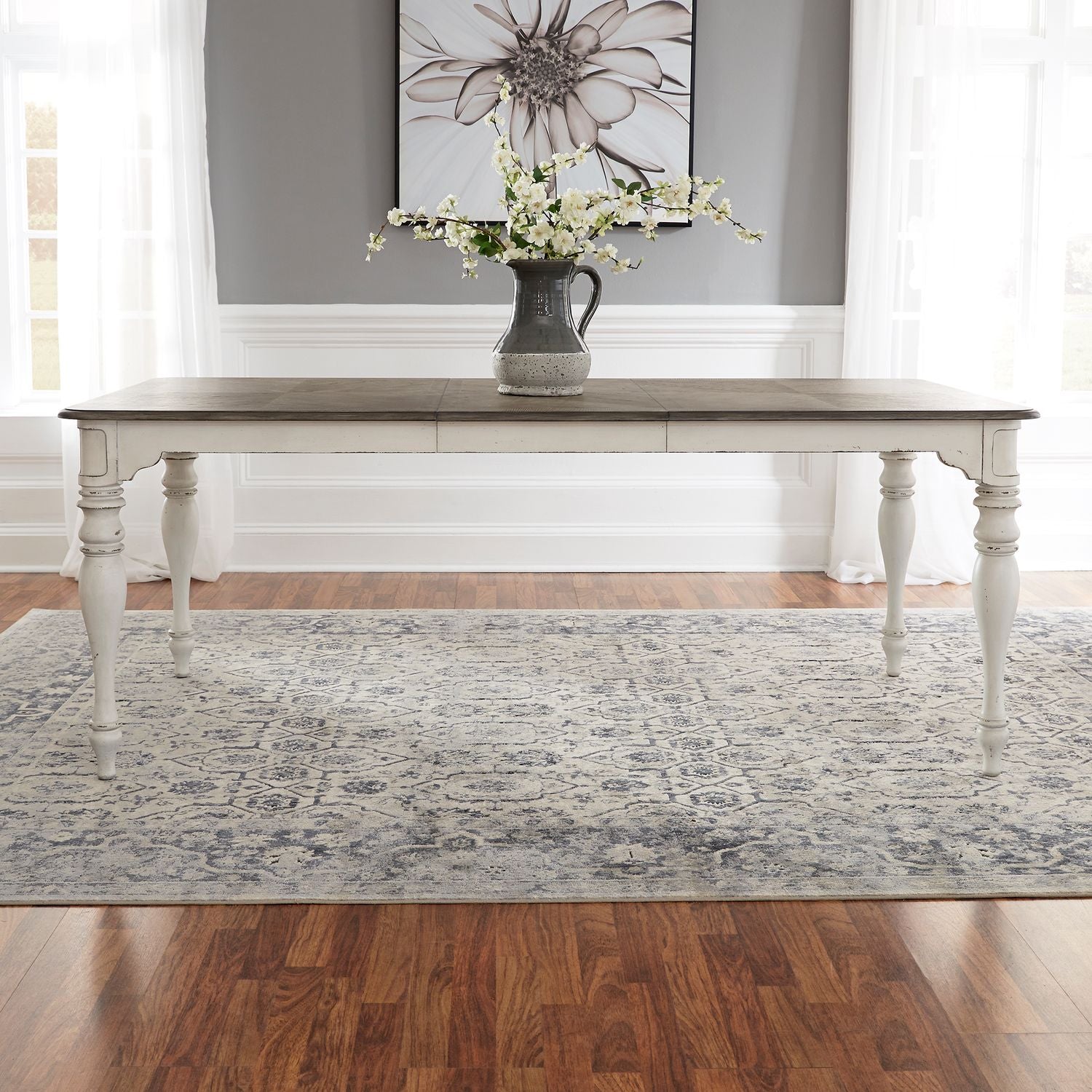 Magnolia Manor Opt 7 Piece Leg Table Set