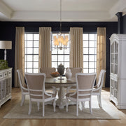Magnolia Manor 7 Piece Round Ped Table Set