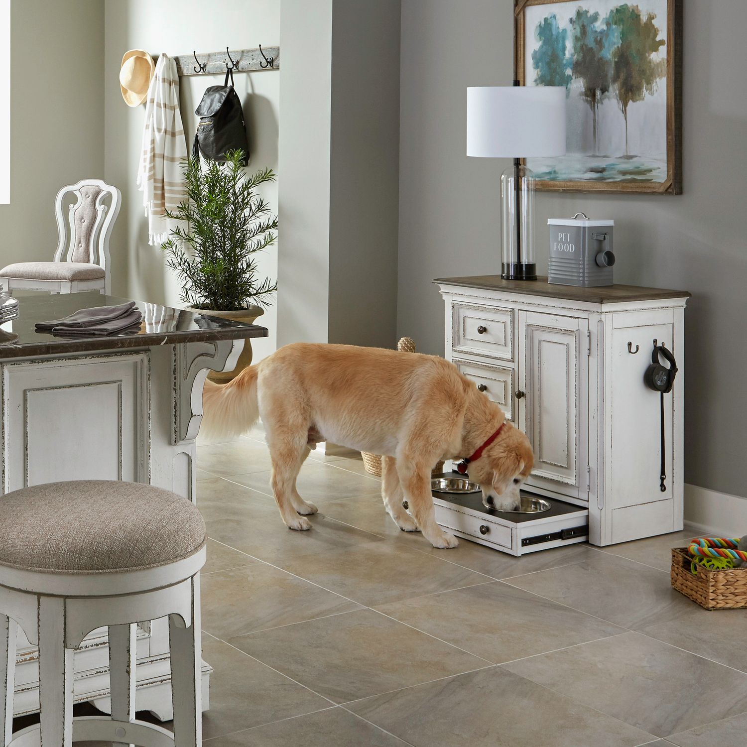 Magnolia Manor Pet Feeder Cabinet