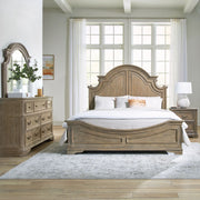 Magnolia Manor King Panel Bed, Dresser & Mirror, Nightstand