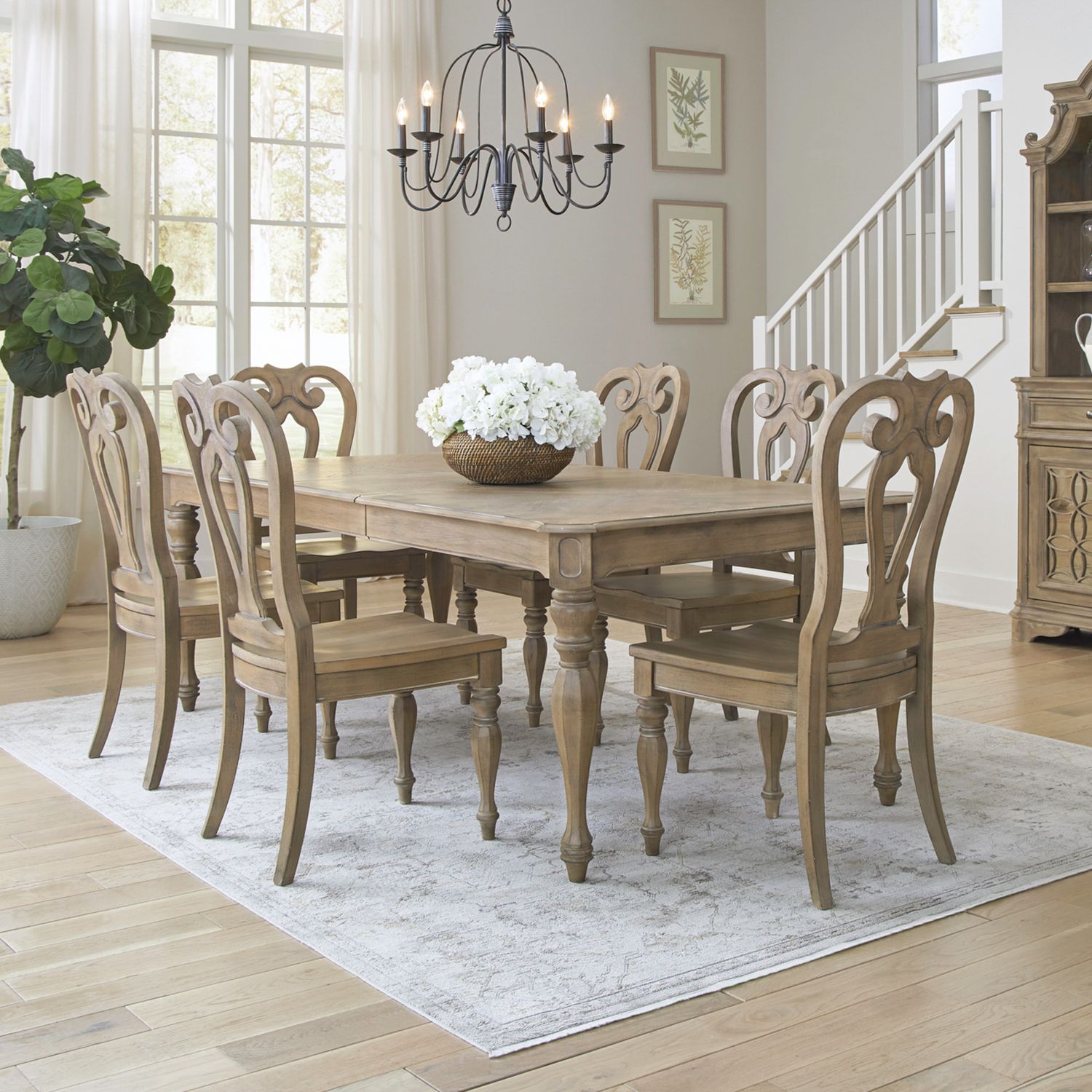 Magnolia Manor Alt 7 Piece Rectangular Table Set