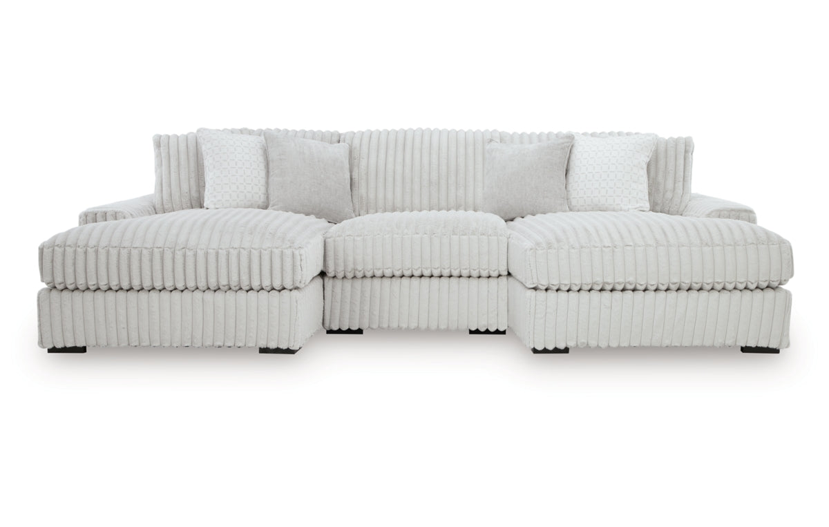 Stupendous 3-Piece Sectional with Double Chaise