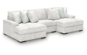 Stupendous 3-Piece Sectional with Double Chaise