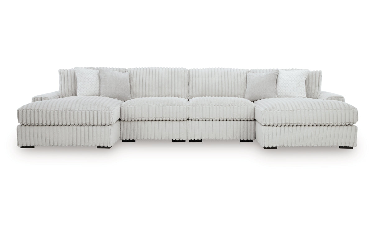 Stupendous 4-Piece Sectional with Double Chaise