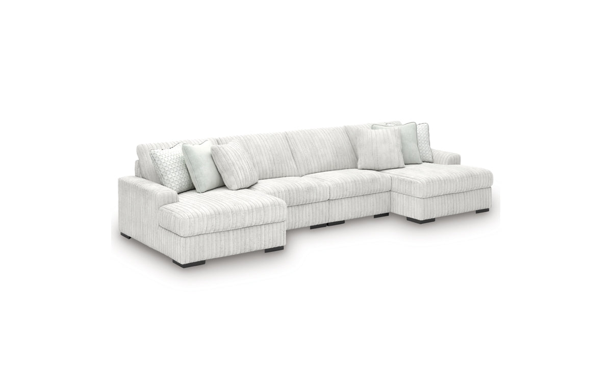 Stupendous 4-Piece Sectional with Double Chaise