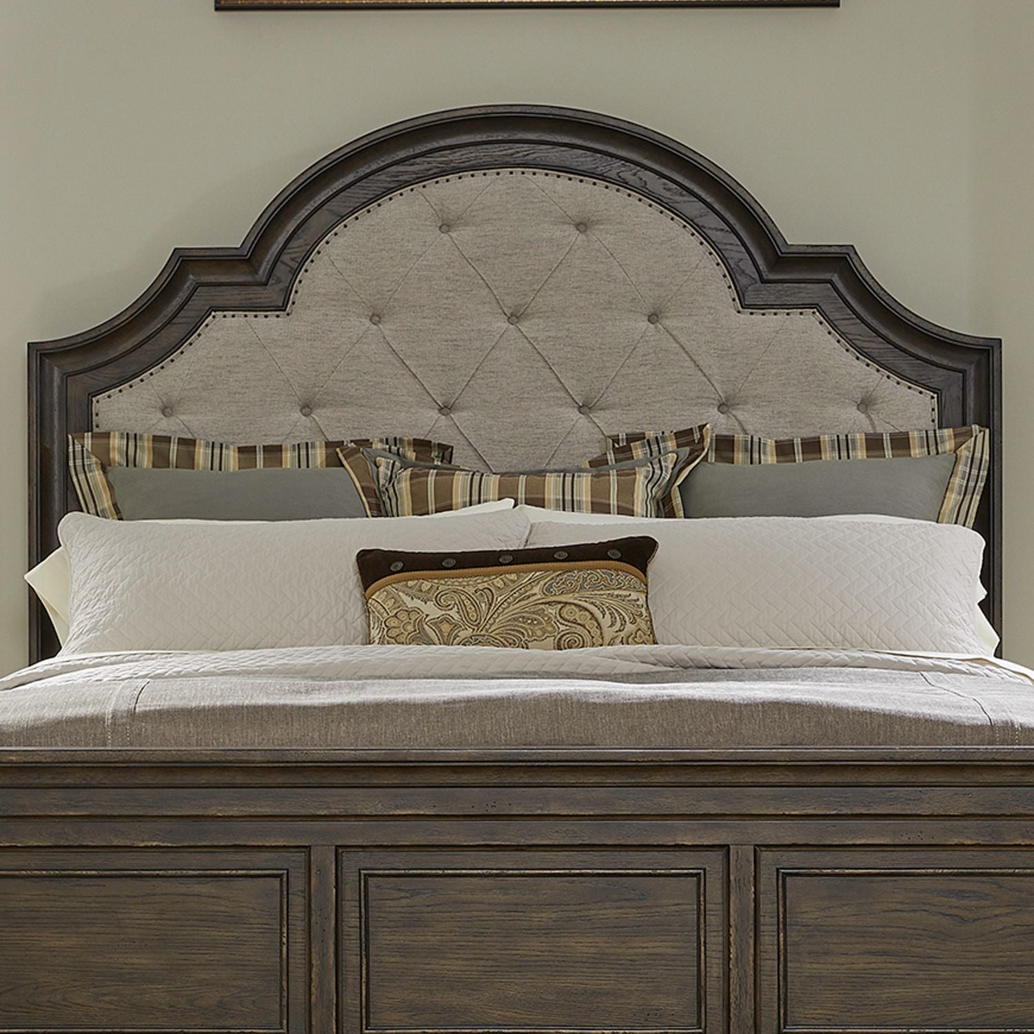 Paradise Valley King Upholstery Arched Panel Headboard