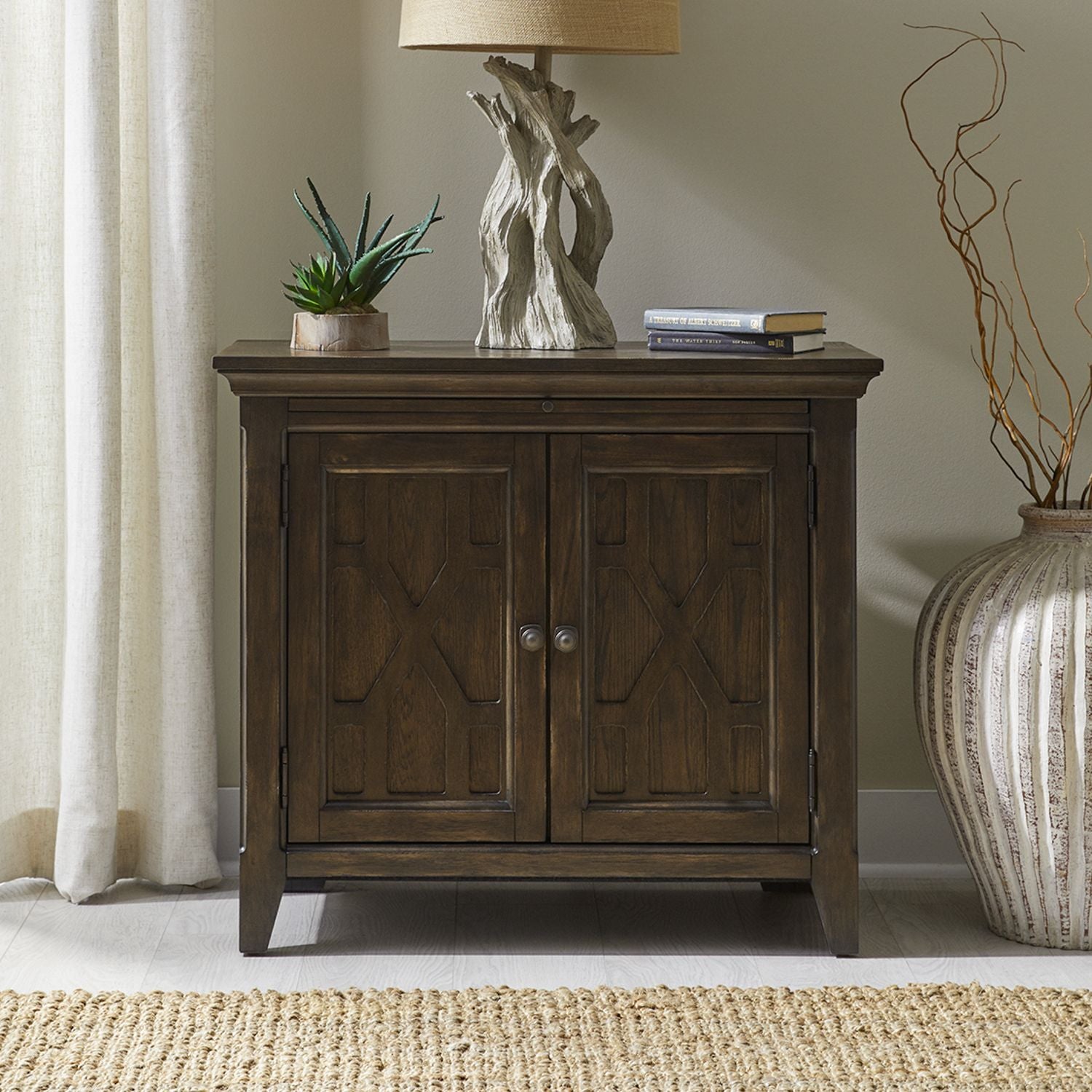 Paradise Valley 2 Door Bedside Chest with Charging Station