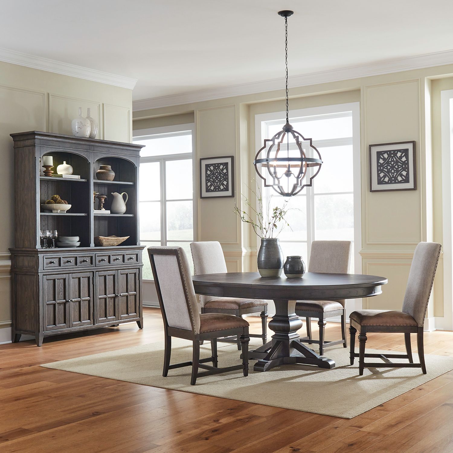 Paradise Valley Opt 5 Piece Pedestal Table Set