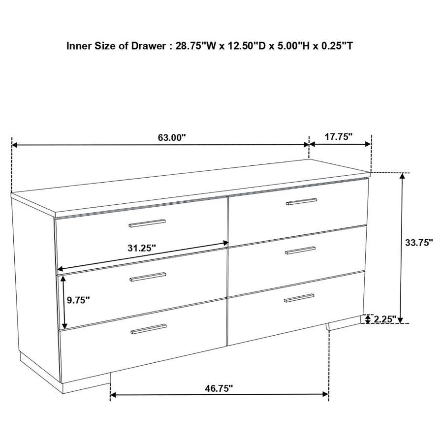 Jeremaine 5-piece Queen Bedroom Set White