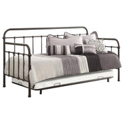 Livingston Metal Twin Daybed with Trundle Dark Bronze
