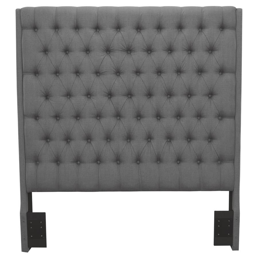 Camille Upholstered Eastern King Panel Headboard Grey