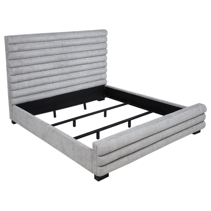Patricia 58-inch Boucle Upholstered California King Bed Grey
