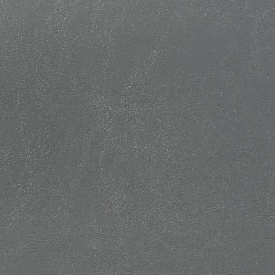 Dorian Faux Leather Upholstered Full Panel Bed Grey