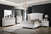 Barzini 5-piece Eastern King Upholstered Bedroom Set White