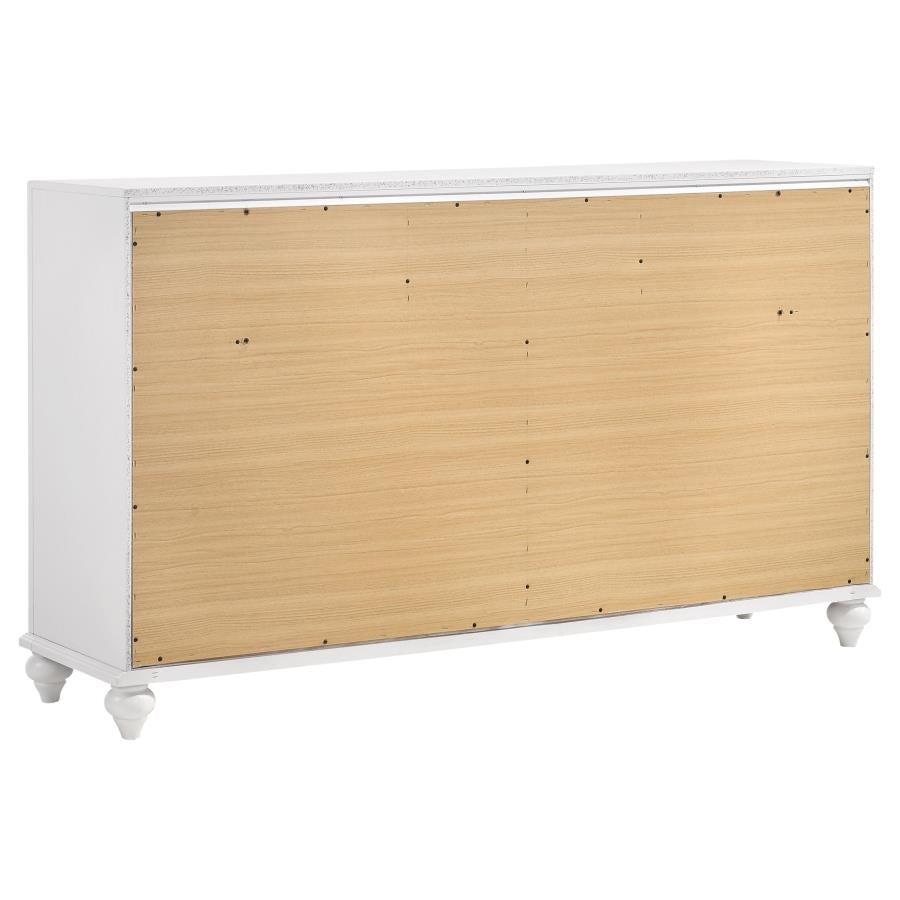 Barzini 5-piece Eastern King Upholstered Bedroom Set White