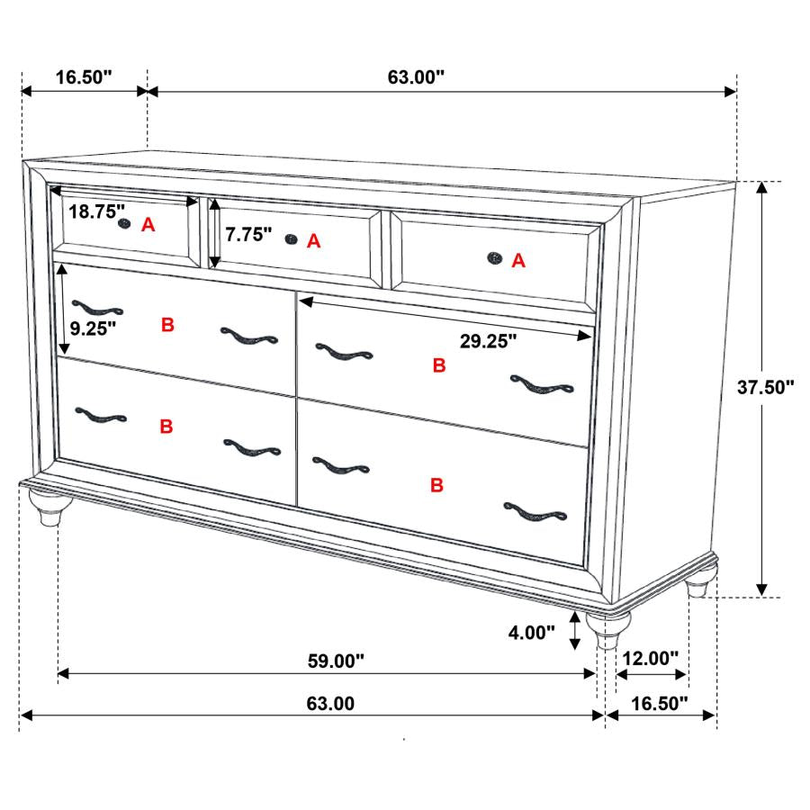 Barzini 4-piece California King Upholstered Bedroom Set White