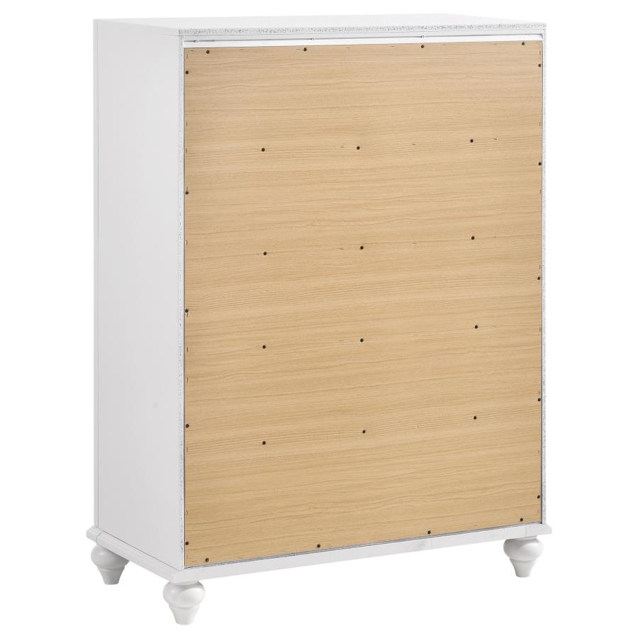 Barzini 5-piece Queen Upholstered Bedroom Set White