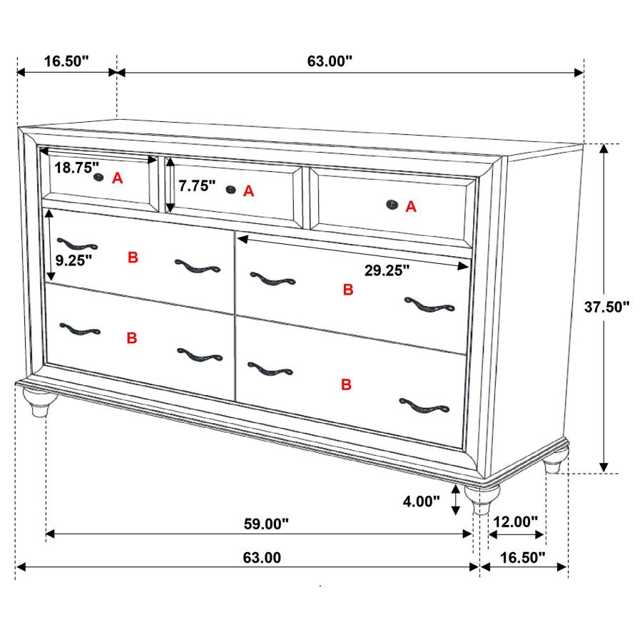 Barzini 5-piece Queen Upholstered Bedroom Set White