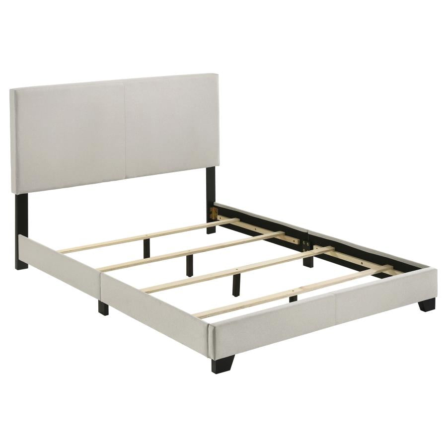 Dorian Fabric Upholstered Full Panel Bed Cream