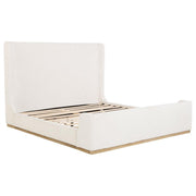 Nala Upholstered Eastern King Sleigh Bed Cream